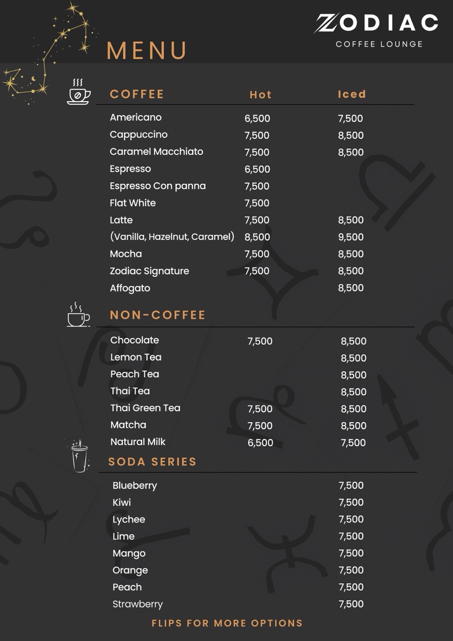 bakery menu