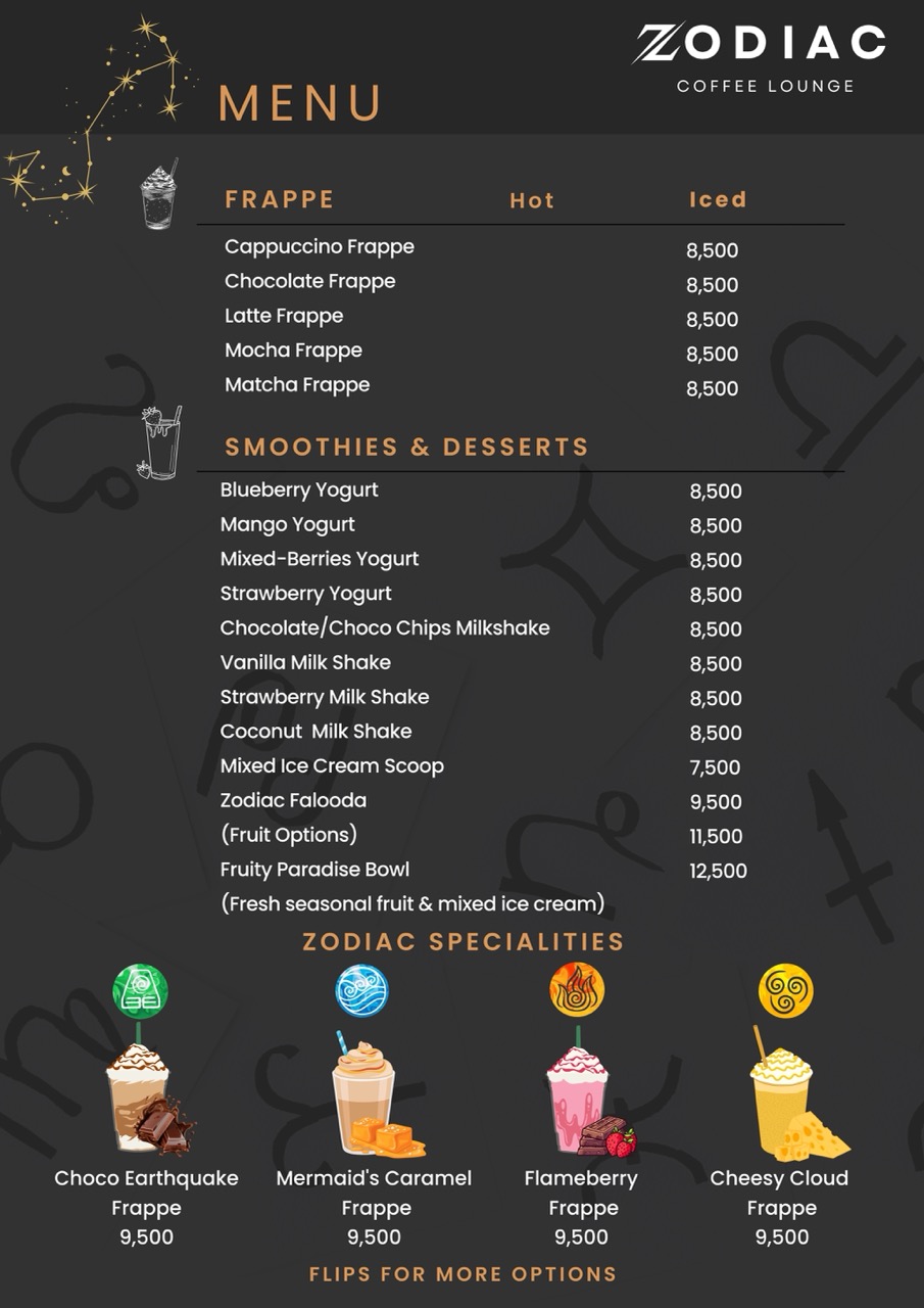 bakery menu